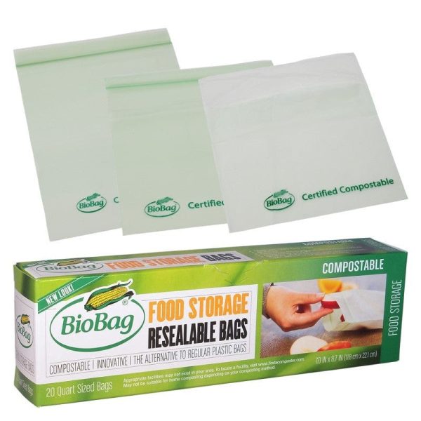 BioBag Resealable Food Storage Bags (20) on Sale