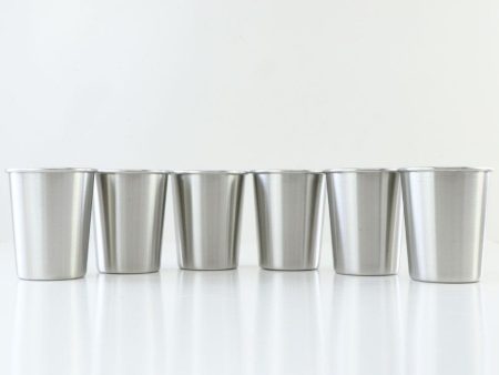 Reusable Stainless Steel Drinking Cups - Set of 6 For Cheap