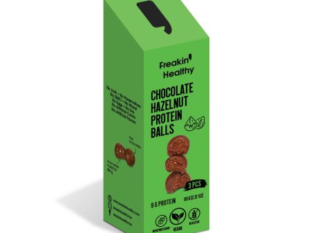 FREAKIN  HEALTHY Chocolate Hazelnut Protein Balls, 60g (3 balls) - Vegan, Gluten Free Fashion