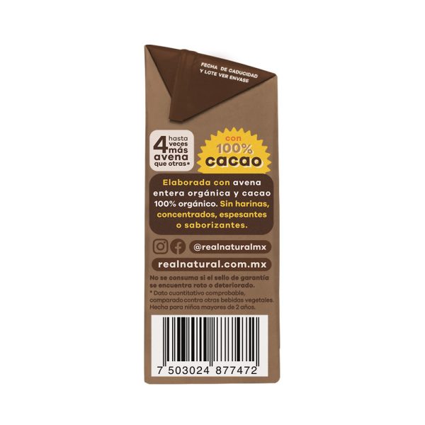 Bebida de Avena y Cacao Orgánico 200 mL Online Sale