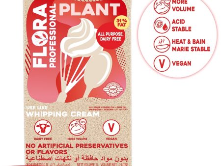 FLORA PLANT Whipping Cream, 31% Fat 1L, Vegan, Gluten free Cheap