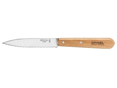 Opinel No.113 Stainless Steel Serrated Paring Knife - Natural Cheap