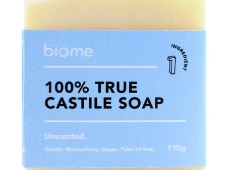 Biome True Castile Soap Bar 100% Olive Oil Unscented 110g For Discount