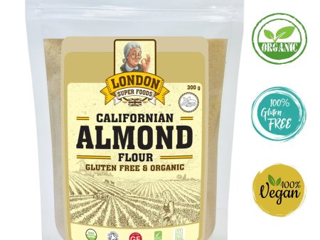 LONDON SUPER FOODS Organic Californian Almond Flour, 300g - Gluten Free Online Sale