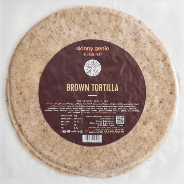 SKINNY GENIE Brown Tortilla 8 Inch Diameter, 50g Online Hot Sale