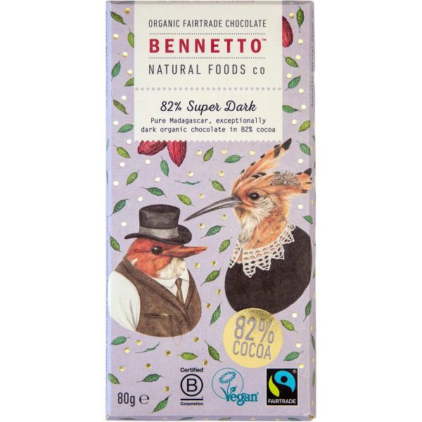 Bennetto Organic Dark Chocolate 80g - Super Dark Supply