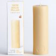 Queen B Beeswax Solid Pillar Candle - 15cm 40hr Burn Time For Discount