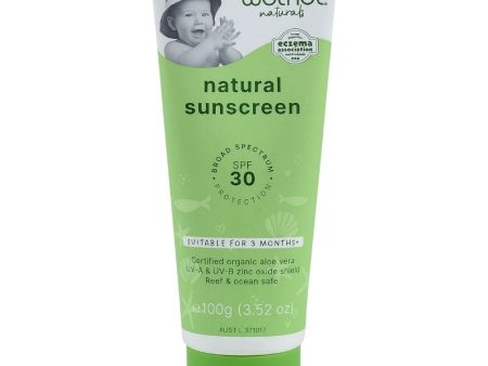 Wotnot Natural Baby Sunscreen SPF30 (3 month+) - 100g  Palm Oil Free Online Hot Sale