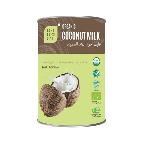 ECOLOGICAL Organic Coconut Milk, 400ml Fashion