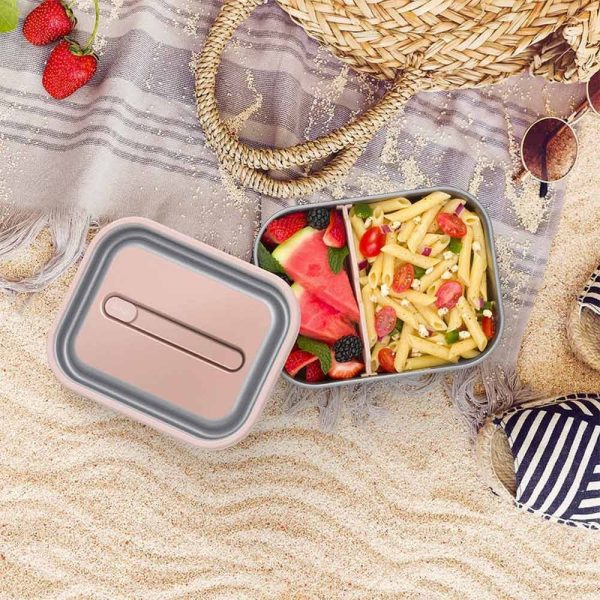 Bentgo Microwavable Stainless Steel Leak-proof Lunch Box 1200ml Rose Gold Discount