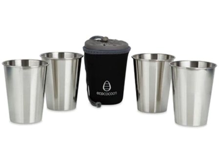 EcoCocoon Stainless Steel 4 Cup Set - Urban Chic Discount