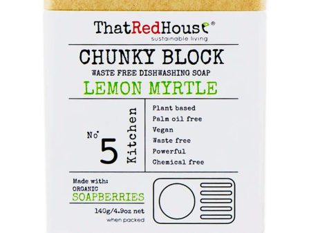 That Red House Chunky Block Dishwashing Soap 140g - Lemon Myrtle Hot on Sale