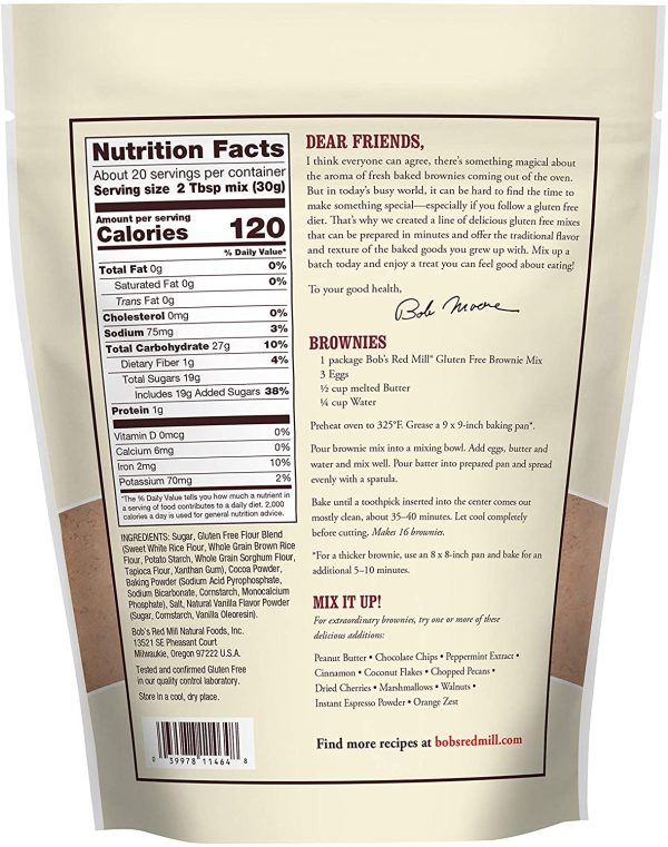 BOB S RED MILL Brownie Mix, 595g, Gluten Free For Cheap