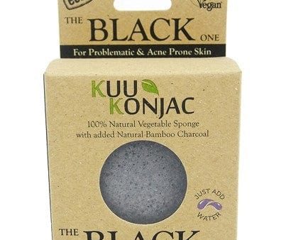 KUU Konjac sponge - bamboo charcoal for acne prone skin Online now