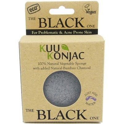 KUU Konjac sponge - bamboo charcoal for acne prone skin Online now