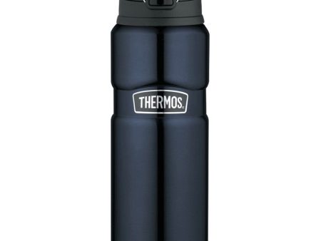 Thermos King Vacuum Insulated Bottle with Flip Lid 710ml - Midnight Blue Hot on Sale