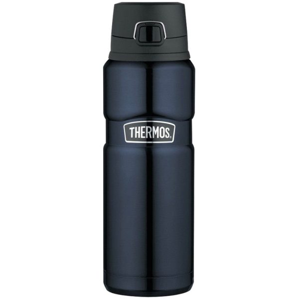 Thermos King Vacuum Insulated Bottle with Flip Lid 710ml - Midnight Blue Hot on Sale