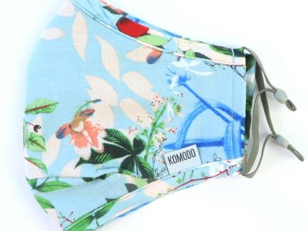 Reusable Cloth Face Mask - Blue Floral Online Hot Sale