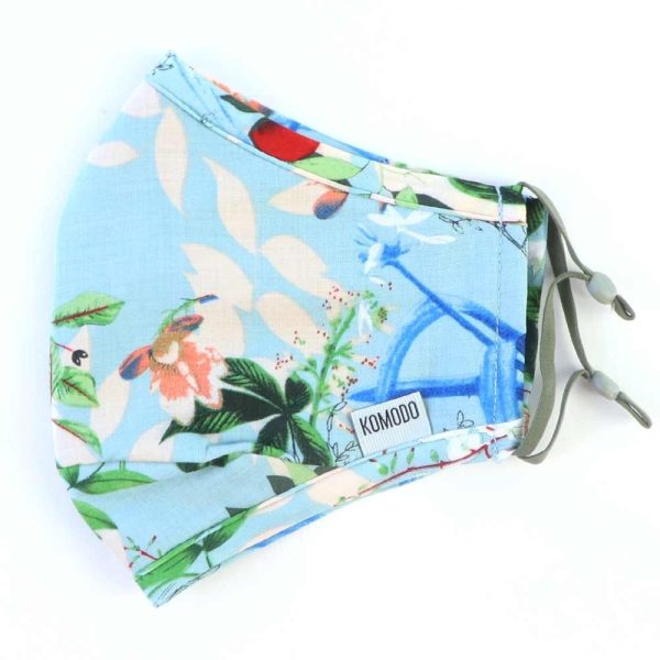 Reusable Cloth Face Mask - Blue Floral Online Hot Sale