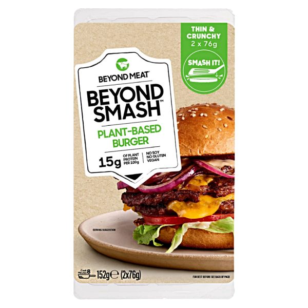 BEYOND MEAT Beyond Smash, Vegan Burger, Plant Based Burger - 152g (Pack of 2) Online