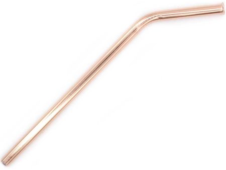 Rose Gold Stainless Steel Safety Straw 8mm - Bent Supply