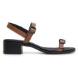 Ahimsa Lucia Vegan Heeled Sandals - Brown on Sale