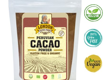 LONDON SUPER FOODS Organic Peruvian Cacao Powder, 250g Online