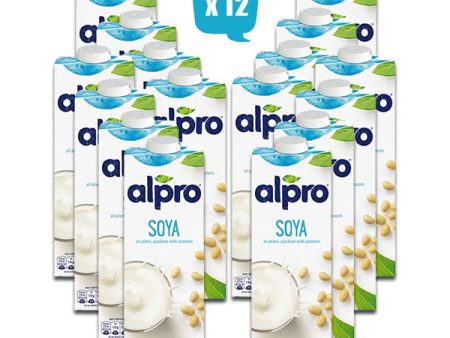 ALPRO Original Soya Drink, 1Ltr - Pack Of 12, Vegan Fashion