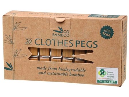 Bamboo clothes pegs (pack of 20) For Cheap