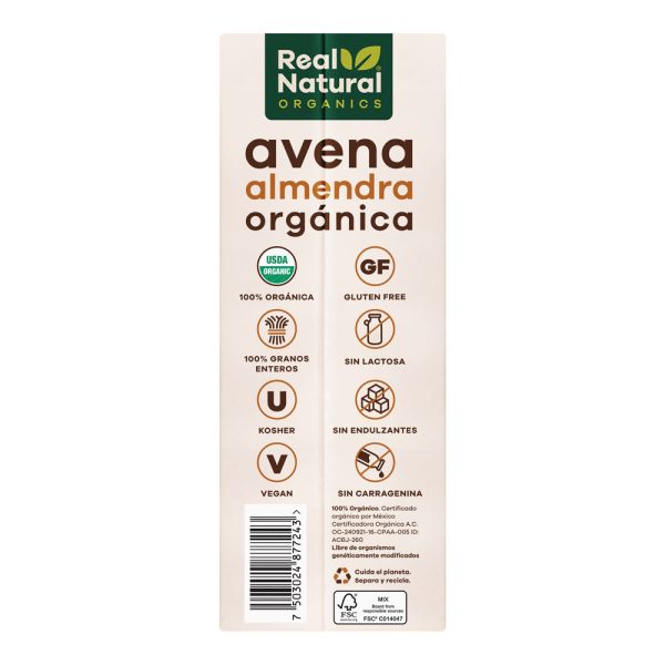 Bebida de Avena y Almendra Orgánica Supply