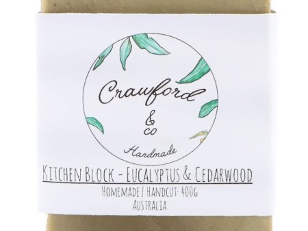 Crawford & Co Kitchen Soap Block 400g - Eucalyptus & Cedarwood For Discount