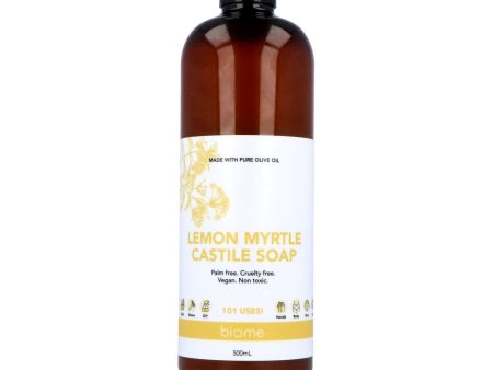 Biome Liquid Castile Soap 500ml - Lemon Myrtle For Discount