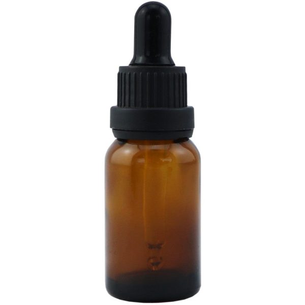 Amber Glass Bottle with Black Dropper 15ml Online Hot Sale