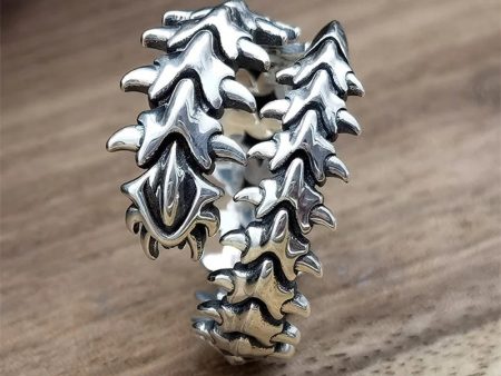 Vintage Punk Centipede Couple Ring Gothic Geometric Spine Five Finger Rings Hip Hop Hyperbole Anime Ring Jewelry Online Hot Sale