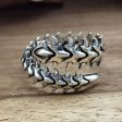 Vintage Punk Centipede Couple Ring Gothic Geometric Spine Five Finger Rings Hip Hop Hyperbole Anime Ring Jewelry Online Hot Sale