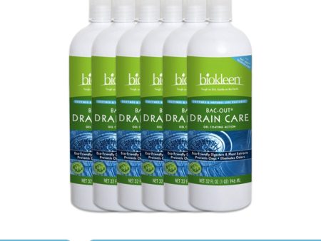 BIOKLEEN Bac-Out Drain Care Gel - Pack of 6 (32oz each) Supply