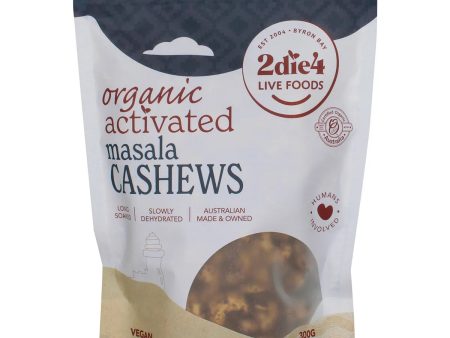 2Die4 Live Foods Activated Organic Masala Cashews 300g on Sale