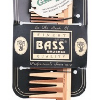 Bass Brushes Bamboo Wood Tortoise Comb Large - Wide & Fine Tooth Cheap