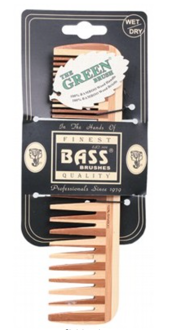 Bass Brushes Bamboo Wood Tortoise Comb Large - Wide & Fine Tooth Cheap