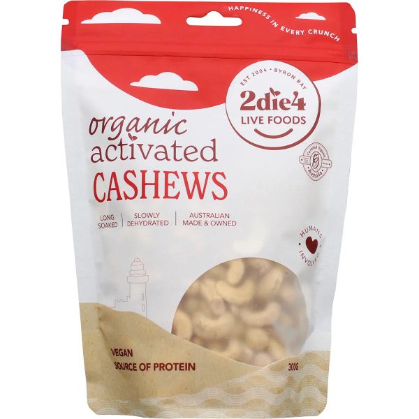 2Die4 Live Foods Activated Organic Cashews 300g Cheap