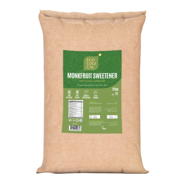 ECOLOGICAL Monkfruit Sweetener With Erythritol Blend (Granules), 25kg Sale