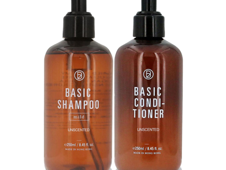 【Exclusively At Zupplo】Bathe To Basics Unscented Basic Shampoo (mild) and Conditioner Set (2 Items in 1 Package) Fashion