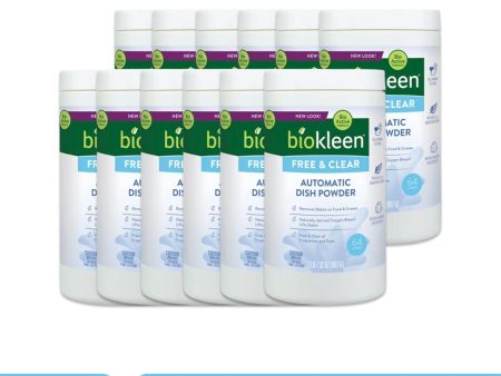 BIOKLEEN Free & Clear Automatic Dish Soap Powder - Pack of 12 (2lb each) For Discount