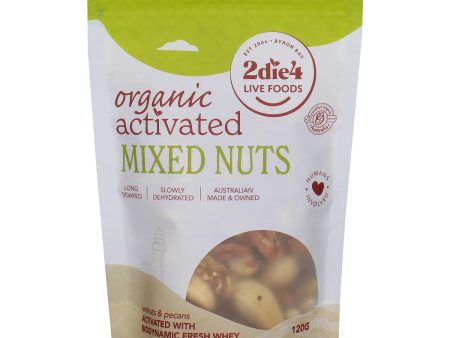 2Die4 Live Foods Organic Activated Mixed Nuts With Fresh Whey 120g Sale