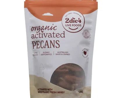 2Die4 Live Foods Organic Activated Pecans With Fresh Whey 120g For Discount