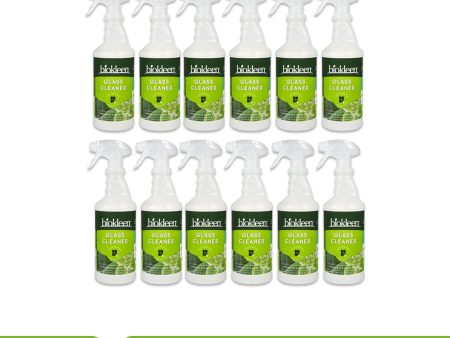 BIOKLEEN Glass Cleaner Spray Pack of 12 (32oz each) Supply