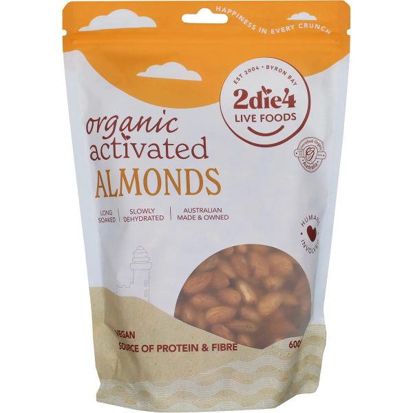 2Die4 Live Foods Activated Organic Almonds 600g Cheap