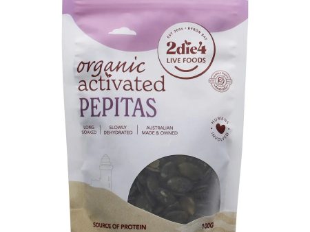 2Die4 Live Foods Organic Activated Pepitas 100g Supply