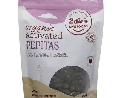 2Die4 Live Foods Organic Activated Pepitas 250g Discount