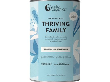 Nutra Organics Thriving Protein (Organic Pea Rice Blend) Smooth Vanilla 450g Discount